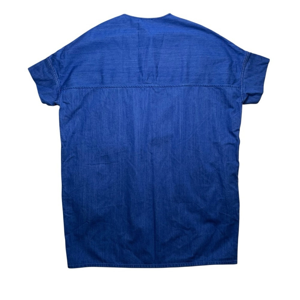 COS Oversized Boxy Denim Blue Cotton Mini Dress with Pockets Size XS - Picture 3 of 12